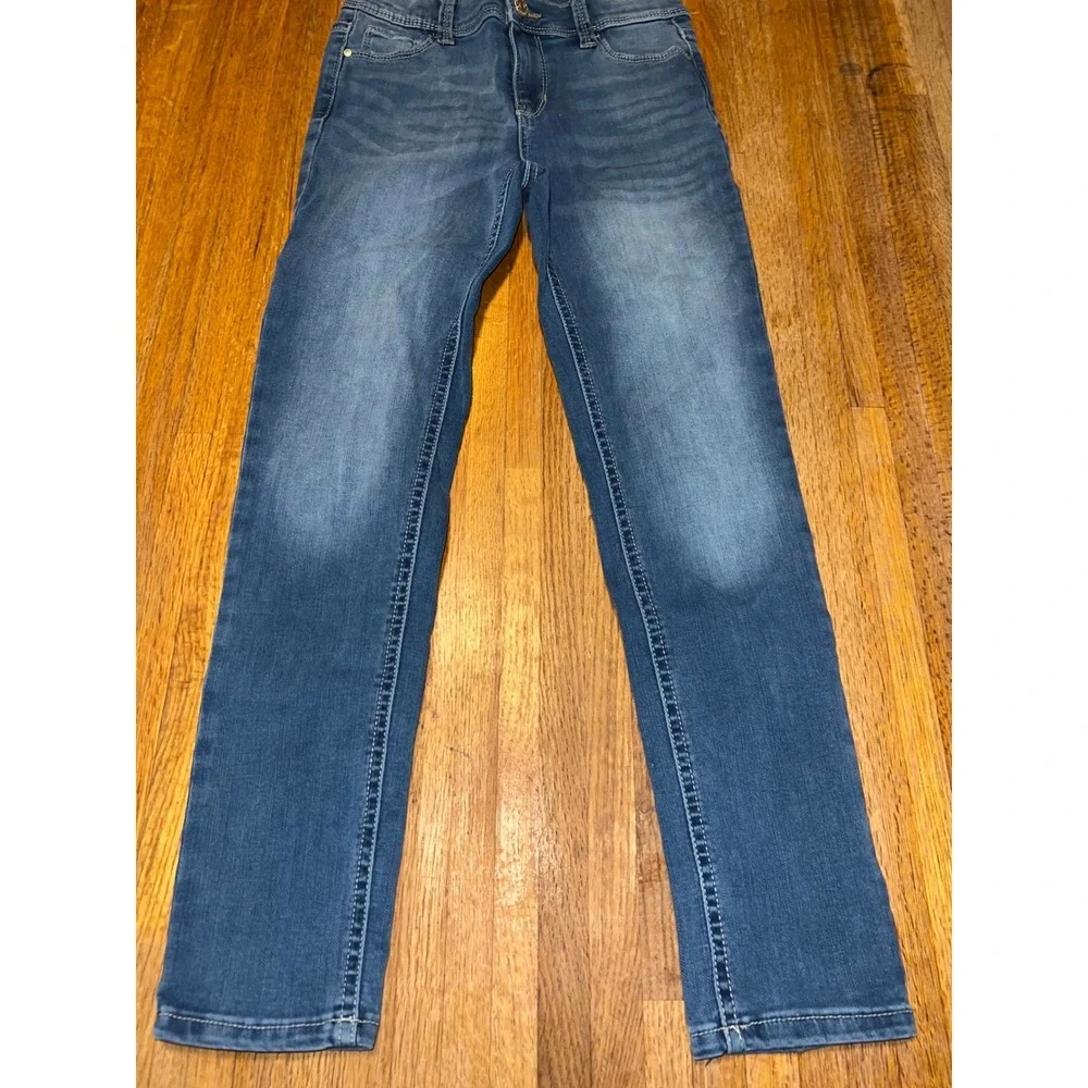 Jordache Girl 12‎ Blue Denim Medium Wash Stretch Adjustable Skinny Jeans